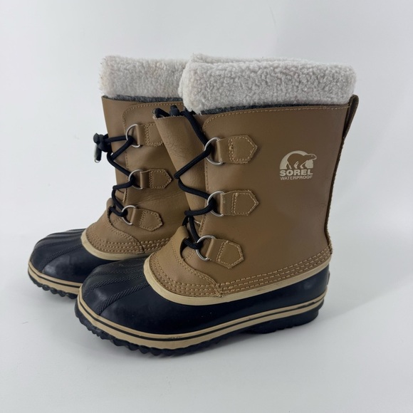 Sorel Waterproof Tan and Black Boots - Picture 1 of 8